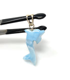 Larimar Dolphin Pendant, Caribbean Larimar Pendant, Atlantis Stone Bohemian Jewelry, Dominican Republic Larimar Pendant
