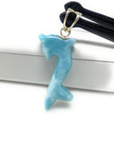 Larimar Dolphin Pendant, Caribbean Larimar Pendant, Atlantis Stone Bohemian Jewelry, Dominican Republic Larimar Pendant