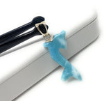 Larimar Dolphin Pendant, Caribbean Larimar Pendant, Atlantis Stone Bohemian Jewelry, Dominican Republic Larimar Pendant