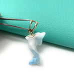 Larimar Dolphin Pendant, Caribbean Larimar Pendant, Atlantis Stone Bohemian Jewelry, Dominican Republic Larimar Pendant