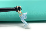 Reversible Larimar Dolphin Pendant, Caribbean Larimar Pendant, Atlantis Stone Bohemian Jewelry, Dominican Republic Larimar Pendant