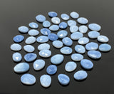 Natural Blue Opal Rosecut Cabochons, Loose Gemstones, Blue Opal Rose Cuts, Ring Stones, Jewelry Supplies, Loose Stones, 10mm - 13mm, 10 Pcs