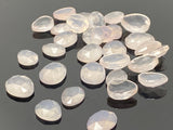 10 Pcs Natural Rose Quartz Rosecuts Cabochons, Loose Gemstones, Rose Quartz Rose Cuts, Ring Stones , 10x7mm - 12.5x10mm