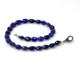 16.85” Genuine Blue Sapphire Necklace with Pave Diamond Clasp, Natural Blue Sapphire Necklace AAA Grade, Gifts for Her