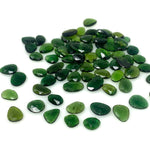 5Pcs / 10Pcs Natural Chrome Tourmaline Rose Cut Cabochons, Loose Gemstones, Ring Stones, 7x5mm - 11x7mm