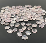 10Pcs / 12 Pcs Natural Morganite Rosecut Cabochons, Loose Gemstones, Ring Stones, 9x7mm - 13x11mm
