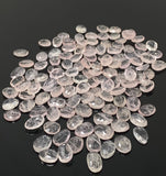 10Pcs / 12 Pcs Natural Morganite Rosecut Cabochons, Loose Gemstones, Ring Stones, 10x7mm - 13x11mm