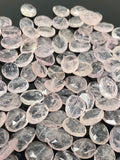 10Pcs / 12 Pcs Natural Morganite Rosecut Cabochons, Loose Gemstones, Ring Stones, 10x7mm - 13x11mm