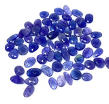 5 Pcs Large Tanzanite Rose Cut Cabochons, Loose Gemstones, Natural Tanzanite Rose Cuts, 13x8mm - 19x13mm