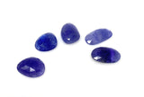 5Pcs of 90 Cts Rare Large Tanzanite Rose Cut Cabochons, Loose Gemstones, Natural Tanzanite Rose Cuts, 20x13mm - 27x16.5mm