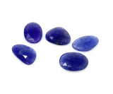 5Pcs of 90 Cts Rare Large Tanzanite Rose Cut Cabochons, Loose Gemstones, Natural Tanzanite Rose Cuts, 23x15mm - 25x24mm