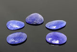 5Pcs of 90 Cts Rare Large Tanzanite Rose Cut Cabochons, Loose Gemstones, Natural Tanzanite Rose Cuts, 23x15mm - 25x24mm