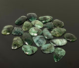5 Pcs Rare Large Natural Emerald Rose Cut Cabochons, Loose Gemstones, Ring or Pendant Stones, 24x15mm - 33x25mm