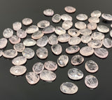 10Pcs / 12 Pcs Natural Morganite Rosecut Cabochons, Loose Gemstones, Ring Stones, 9x7mm - 13x11mm