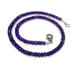 16” Amethyst Pave Diamond Necklace, Genuine Amethyst Gemstone Chakra Necklace, Spiritual Healing Crystal Necklace, February Birthstone Gifts