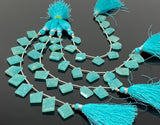 10 Pcs Amazonite Fancy Slice Beads, Amazonite Gemstone Beads for Jewelry Making, 10x9mm - 18x15mm