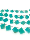 10 Pcs Amazonite Fancy Slice Beads, Amazonite Gemstone Beads for Jewelry Making, 10x9mm - 18x15mm