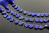 10 Pcs Lapis Lazuli Faceted Fancy Slice Beads, Natural Lapis Lazuli Gemstone Beads for Jewelry Making, 15x10mm - 18x14mm