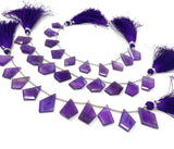 10 Pcs Amethsyt Faceted Fancy Slice Beads, Amethsyt Gemstone Beads for Jewelry Making, 12x10mm - 18x14mm