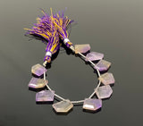 10 Pcs Ametrine Faceted Fancy Slice Beads, Ametrine Gemstone Beads for Jewelry Making, 15x12mm - 20x14mm