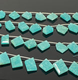 10 Pcs Amazonite Fancy Slice Beads, Amazonite Gemstone Beads for Jewelry Making, 10x9mm - 18x15mm
