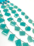 10 Pcs Amazonite Fancy Slice Beads, Amazonite Gemstone Beads for Jewelry Making, 10x9mm - 18x15mm