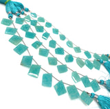 10 Pcs Amazonite Fancy Slice Beads, Amazonite Gemstone Beads for Jewelry Making, 10x9mm - 18x15mm