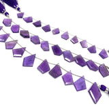10 Pcs Amethsyt Faceted Fancy Slice Beads, Amethsyt Gemstone Beads for Jewelry Making, 12x10mm - 18x14mm