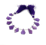 10 Pcs Amethsyt Faceted Fancy Slice Beads, Amethsyt Gemstone Beads for Jewelry Making, 12x10mm - 18x14mm