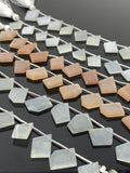 10 Pcs Moonstone Fancy Slice Beads, Gemstone Beads, White Moonstone Beads, Peach Moonstone Beads Gray Moonstone Beads, 12x8mm - 19x15mm