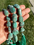 9.5" Natural Emerald Faceted Nugget Beads, Spiritual Energy Healing Gemstone Beads, Crystal Chakra Bulk Wholesale DIY Jewelry Making Beads