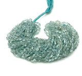 15” Aquamarine Gemstone Beads, Blue Aquamarine Nugget Smooth Beads, Bulk Wholesale Beads, 4x3mm - 7x6mm