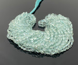 15” Aquamarine Gemstone Beads, Blue Aquamarine Nugget Smooth Beads, Bulk Wholesale Beads, 4x3mm - 7x6mm