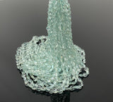 15” Aquamarine Gemstone Beads, Blue Aquamarine Nugget Smooth Beads, Bulk Wholesale Beads, 4x3mm - 7x6mm