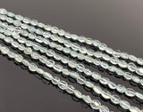 15” Aquamarine Gemstone Beads, Blue Aquamarine Nugget Smooth Beads, Bulk Wholesale Beads, 4x3mm - 7x6mm