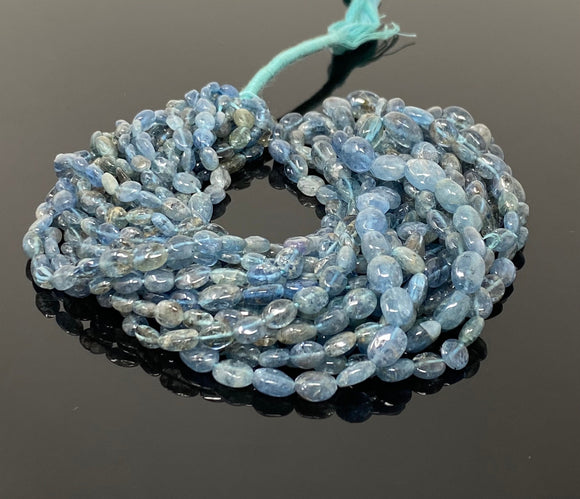 15” Rare Santa Maria Aquamarine Gemstone Beads, Aquamarine Oval Nugget Smooth Beads, Bulk Wholesale Beads