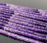 16” Shaded Amethyst Faceted Heishi Beads, Natural Gemstone Disc Beads, African Amethyst Tyre Shape Wholesale Beads, AAA Grade 5.5mm - 6mm