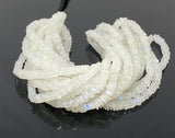 Rainbow Moonstone beads with smooth square-disc shapes and blue flash