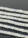 Square heishi Rainbow Moonstone beads