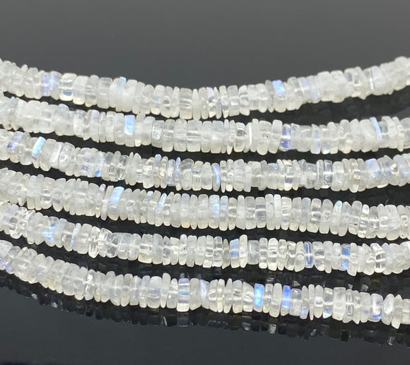 Rainbow Moonstone Heishi Square Shape Tyre Beads
