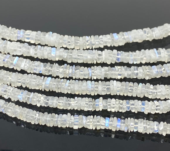 Rainbow Moonstone Heishi Square Shape Tyre Beads