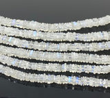 Rainbow Moonstone Heishi Square Shape Tyre Beads