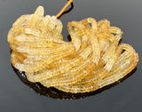 16” Natural Citrine Faceted Heishi Beads, Gemstone Wholesale Beads, Citrine Tyre Shape Disc Beads, AAA Grade Citrine Beads