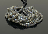 16 inch strand of natural Labradorite heishi beads for jewelry making
