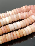 16” Pink Opal Faceted Heishi Gemstone Beads, Pink Opal Tyre Shape Disc Beads, Bulk Wholesale Beads, AA+ Grade 8.5mm- 9mm