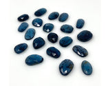 10 Pcs Natural Moss Kyanite Rose Cut Cabochons, Loose Gemstones, Ring Stones, 8x5mm - 12x8mm