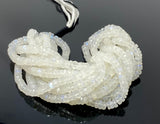 Rainbow Moonstone Heishi Beads, Blue Flash Rainbow Moonstone Gemstone Faceted Tyre Beads, Jewelry Supplies, Wholesale Bulk Beads, 16” Strand