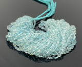 15” Blue Aquamarine Gemstone Beads, Aquamarine Nugget Smooth Beads, Bulk Wholesale Beads, 4x3mm - 7x6mm