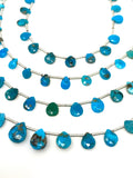 7” Turquoise Gemstone Beads Natural Arizona Turquoise Faceted Pear Shape Beads Jewelry Supplies for DIY Jewelry Making, Bulk Wholesale Beads