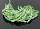 16” Natural Chrysoprase Faceted Rondelle Beads, Chrysoprase Gemstone Bulk Wholesale Beads, Spiritual Healing Chakra Jewelry Making Supplies